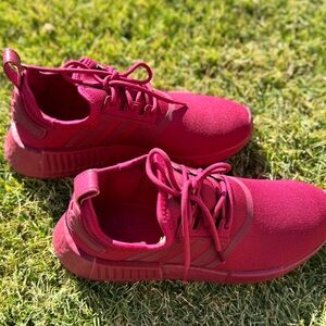 Women adidas Originals Men's NMD_R1 Shoes size 7.5 wide burgundy